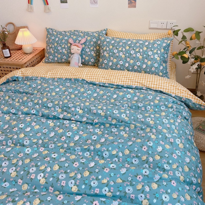 91家纺网 家纺一手货源 找家纺 沐棉 2020新款全棉13370四件套实拍图 薇薇安