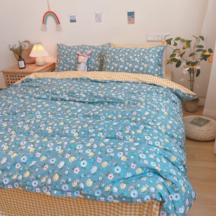 91家纺网 家纺一手货源 找家纺 沐棉 2020新款全棉13370四件套实拍图 薇薇安