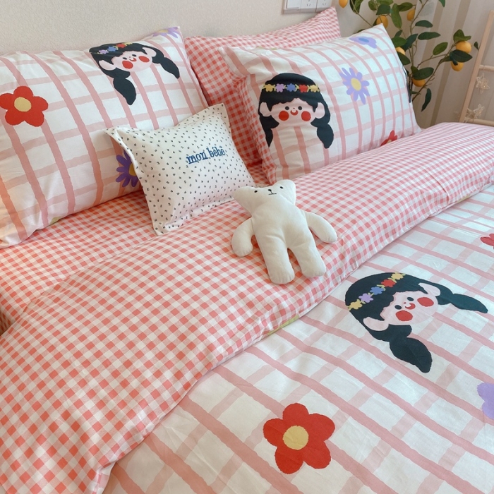 91家纺网 家纺一手货源 找家纺 沐棉 2020新款全棉13370四件套实拍图 小公主