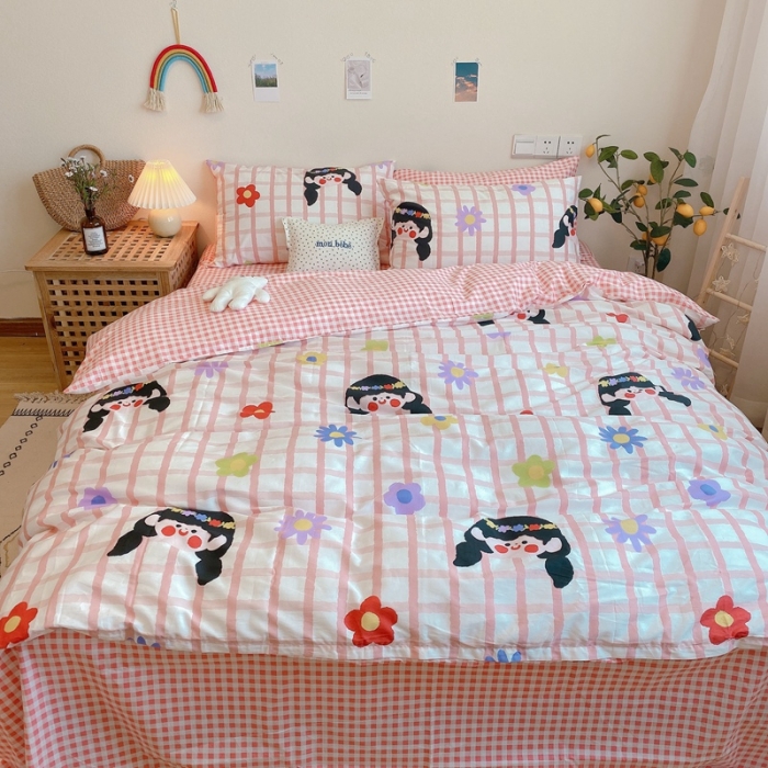 91家纺网 家纺一手货源 找家纺 沐棉 2020新款全棉13370四件套实拍图 小公主