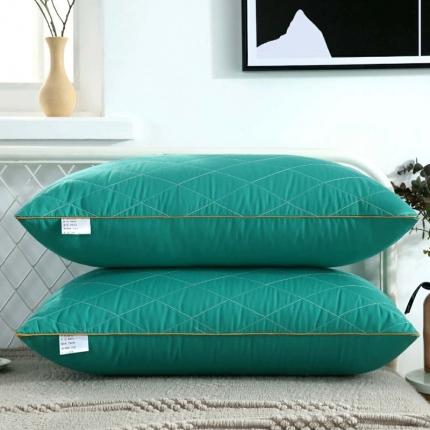 91家纺网 家纺一手货源 找家纺 天意美 2020新款单边绗绣枕芯枕头48*74cm一只 绿色