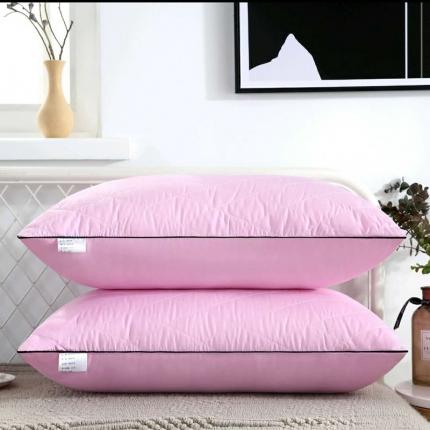 天意美 2020新款单边绗绣枕芯枕头48*74cm一只 粉色