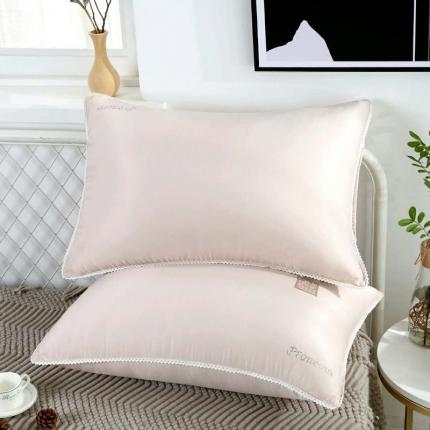 91家纺网 家纺一手货源 找家纺 （总）天意美 2020柔赛丝花边枕芯枕头48*74cm一只