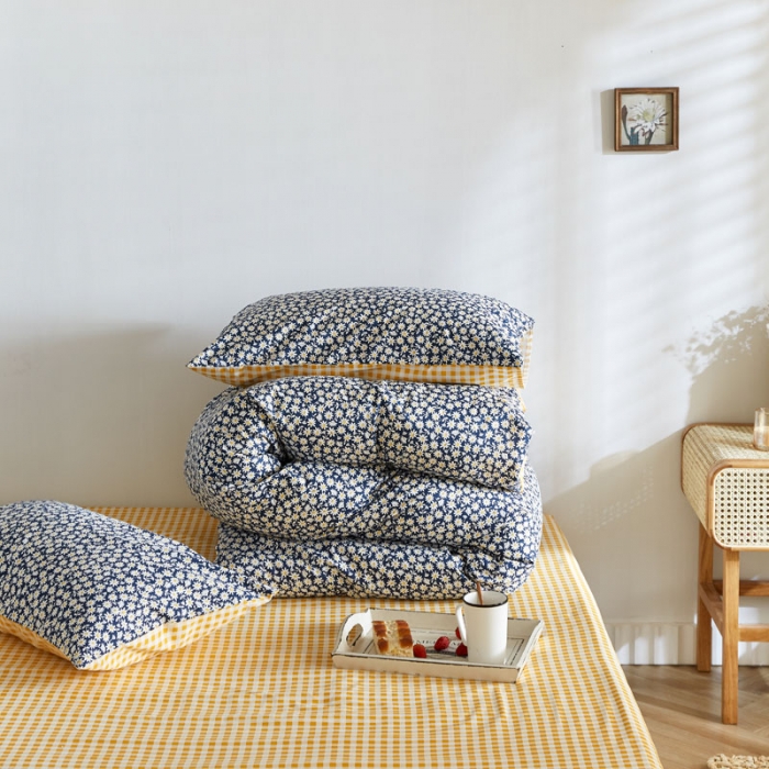 91家纺网 家纺一手货源 找家纺 梦家居 2020新款全棉小碎花四件套 小雏菊