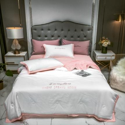 91家纺网 家纺一手货源 找家纺 （总）索飞特 2021春夏爆款水洗棉轻奢刺绣夏被四件套