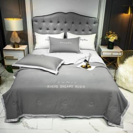 91家纺网 家纺一手货源 找家纺 （总）索飞特 2021春夏爆款水洗棉轻奢刺绣夏被四件套