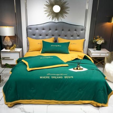 91家纺网 家纺一手货源 找家纺 （总）索飞特 2021春夏爆款水洗棉轻奢刺绣夏被四件套