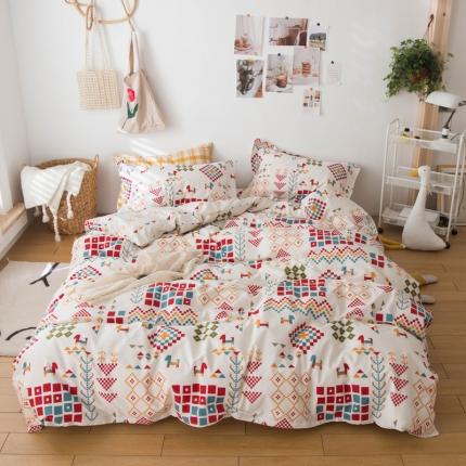 91家纺网 家纺一手货源 找家纺 （总）窝米 2020春夏新品全棉13372四件套小波西风系列