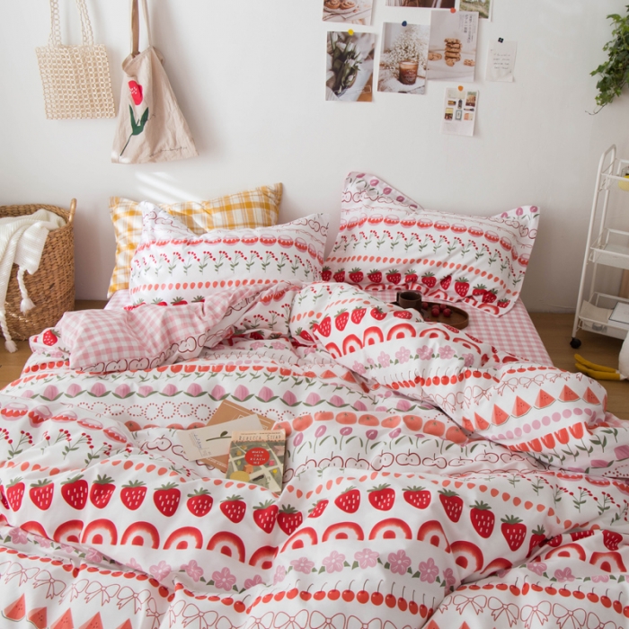 91家纺网 家纺一手货源 找家纺 （总）窝米 2020春夏新品全棉13372四件套小波西风系列