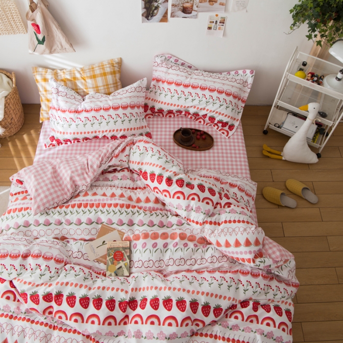 91家纺网 家纺一手货源 找家纺 （总）窝米 2020春夏新品全棉13372四件套小波西风系列