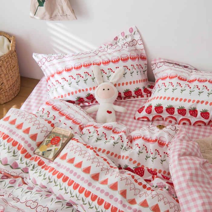 91家纺网 家纺一手货源 找家纺 （总）窝米 2020春夏新品全棉13372四件套小波西风系列