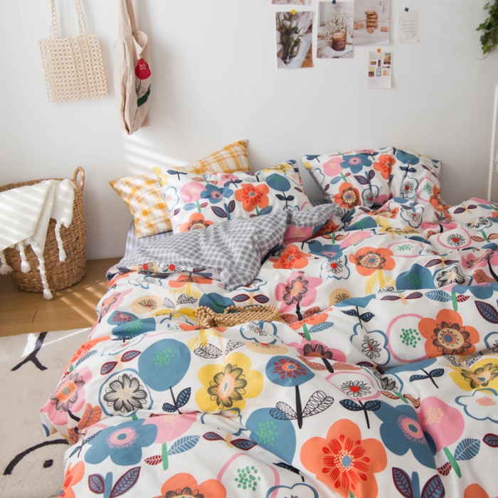 91家纺网 家纺一手货源 找家纺 窝米 2020春夏新品13370全棉四件套萌宠风系列 房间