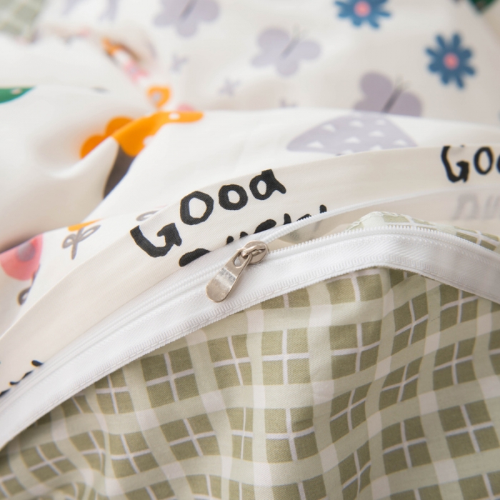 91家纺网 家纺一手货源 找家纺 窝米 2020春夏新品13370全棉四件套萌宠风系列 花开少年-米