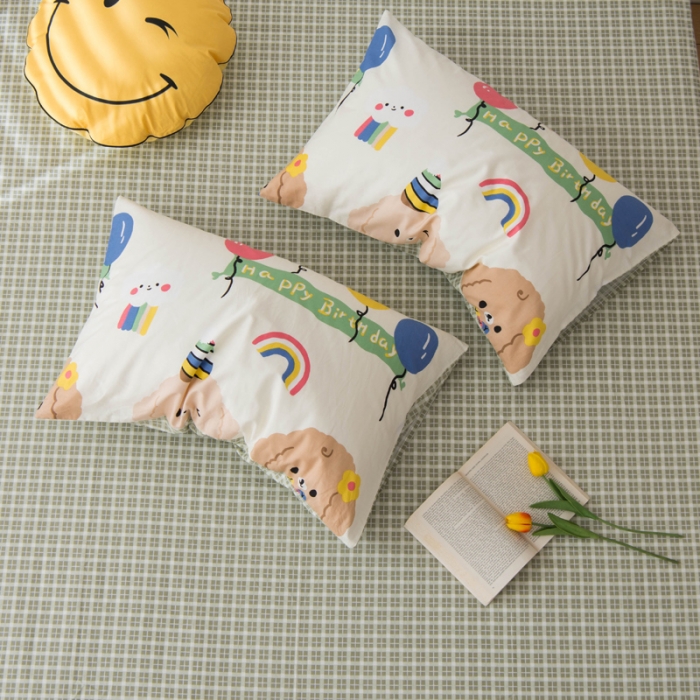 91家纺网 家纺一手货源 找家纺 窝米 2020春夏新品13370全棉四件套萌宠风系列 怦然心动-米