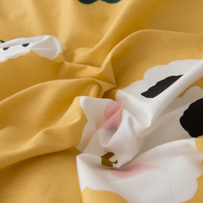 91家纺网 家纺一手货源 找家纺 窝米 2020春夏新品13370全棉四件套萌宠风系列 喜欢你呀