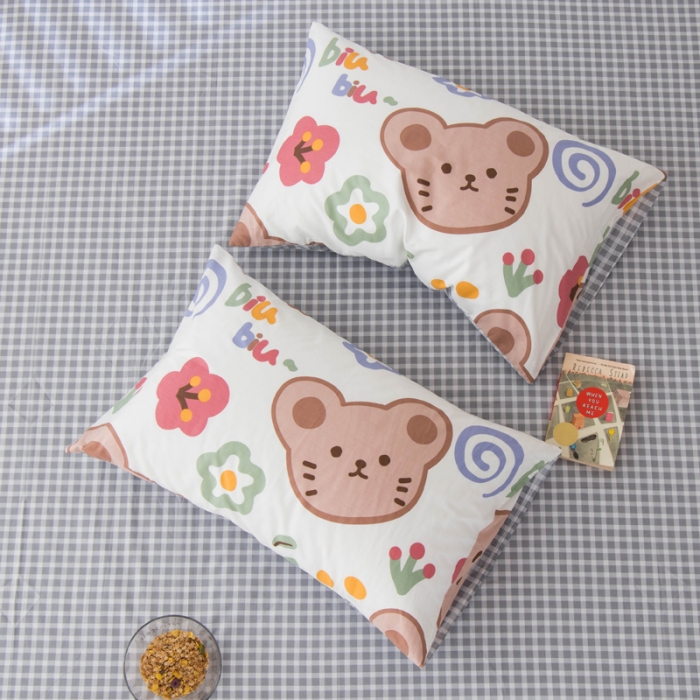 91家纺网 家纺一手货源 找家纺 窝米 2020春夏新品13370全棉四件套萌宠风系列 小懒虫