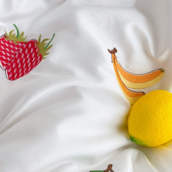 91家纺网 家纺一手货源 找家纺 窝米 2020新款60支长绒棉四件套 心情-白