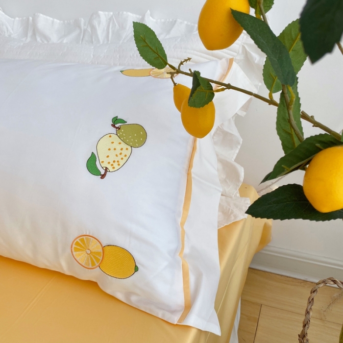 91家纺网 家纺一手货源 找家纺 窝米 2020新款60支长绒棉四件套 心情-白