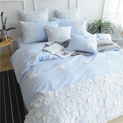 91家纺网 家纺一手货源 找家纺 （总）花香四季 2023新款全棉梦露系列四件套床笠款