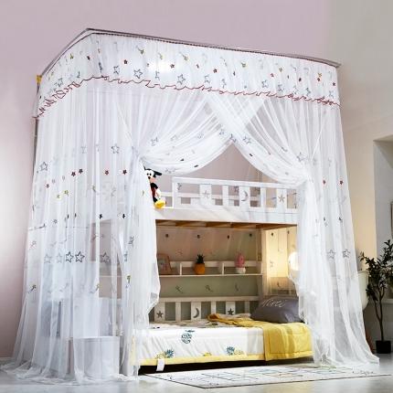 91家纺网 家纺一手货源 找家纺 卓尔居 2022新款子母床伸缩蚊帐 星星点点