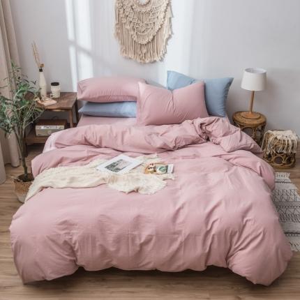 91家纺网 家纺一手货源 找家纺 （总）佳梦达 2020新款全棉水洗纯色四件套