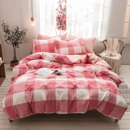 91家纺网 家纺一手货源 找家纺 （总）佳梦达 2020新款色织全棉水洗双拼四件套