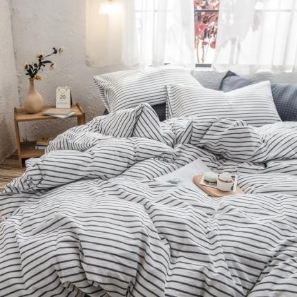 91家纺网 家纺一手货源 找家纺 （总）佳梦达 2020新款全色织全棉水洗双拼单被套