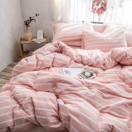 91家纺网 家纺一手货源 找家纺 （总）佳梦达 2020新款全色织全棉水洗双拼单被套