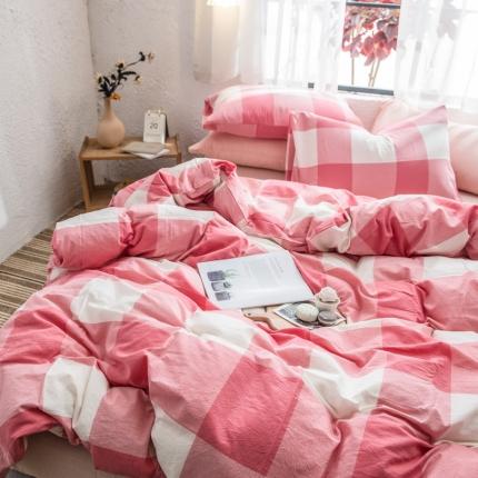 91家纺网 家纺一手货源 找家纺 （总）佳梦达 2020新款全色织全棉水洗双拼单被套