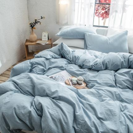 91家纺网 家纺一手货源 找家纺 （总）佳梦达 2020新款全色织全棉水洗双拼单被套