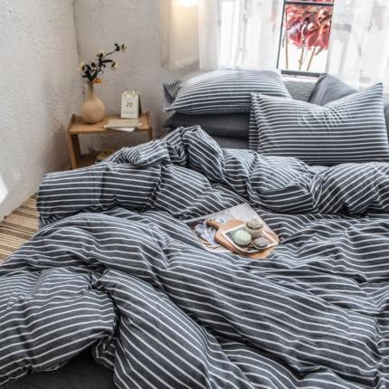 91家纺网 家纺一手货源 找家纺 （总）佳梦达 2020新款全色织全棉水洗双拼单被套