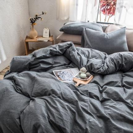 91家纺网 家纺一手货源 找家纺 （总）佳梦达 2020新款全色织全棉水洗双拼单被套