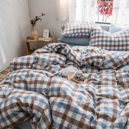 91家纺网 家纺一手货源 找家纺 （总）佳梦达 2020新款全色织全棉水洗双拼单被套