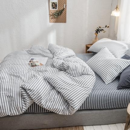 91家纺网 家纺一手货源 找家纺 （总）佳梦达 2020新款全色织全棉水洗双拼单床笠