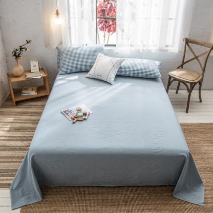 91家纺网 家纺一手货源 找家纺 （总）佳梦达 2020新款全色织全棉水洗双拼单床单