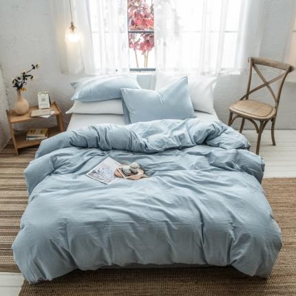 91家纺网 家纺一手货源 找家纺 ( 总）佳梦达 2020新款全色织全棉水洗双拼四件套