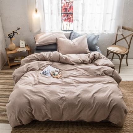 91家纺网 家纺一手货源 找家纺 ( 总）佳梦达 2020新款全色织全棉水洗双拼四件套