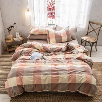 91家纺网 家纺一手货源 找家纺 ( 总）佳梦达 2020新款全色织全棉水洗双拼四件套