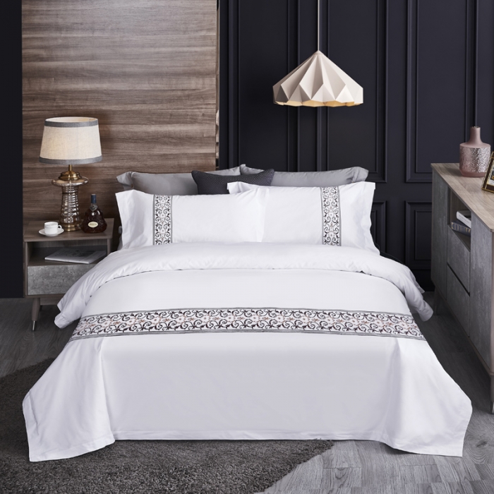 91家纺网 家纺一手货源 找家纺 罗菲尼酒店用品2025新款60s贡缎喷气精品绣花系列炫舞