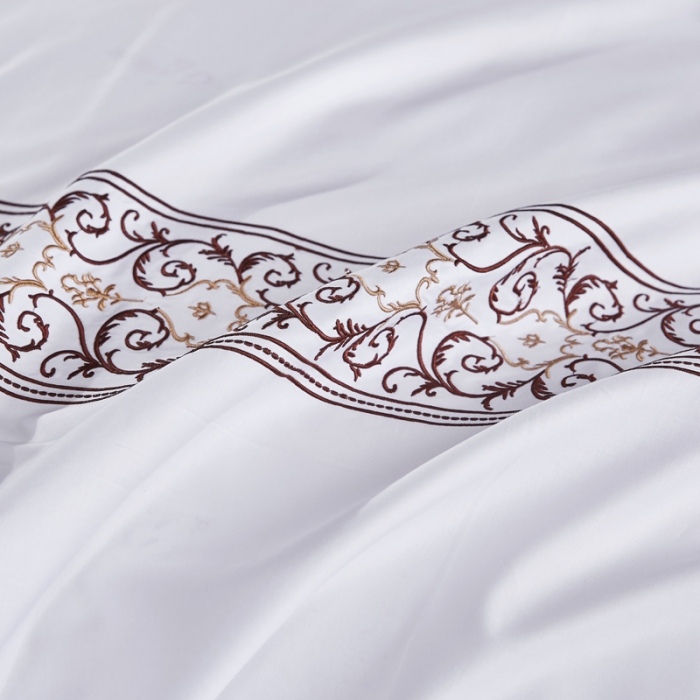 91家纺网 家纺一手货源 找家纺 罗菲尼酒店用品2025新款60s贡缎喷气精品绣花系列炫舞