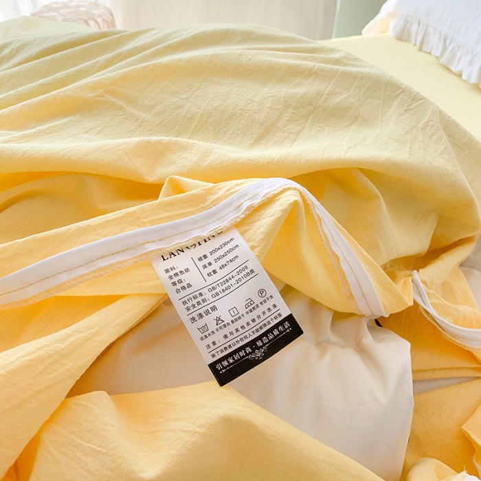 91家纺网 家纺一手货源 找家纺 （总）玛奇朵 2021新品刺绣款纯棉色织水洗棉四件套