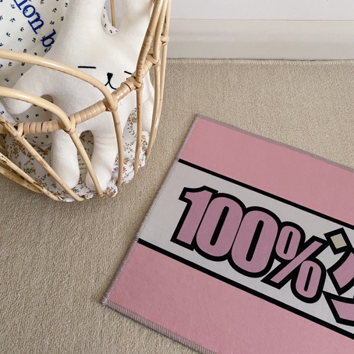 91家纺网 家纺一手货源 找家纺 星期八 2020新款ins卡通地垫 100%少女