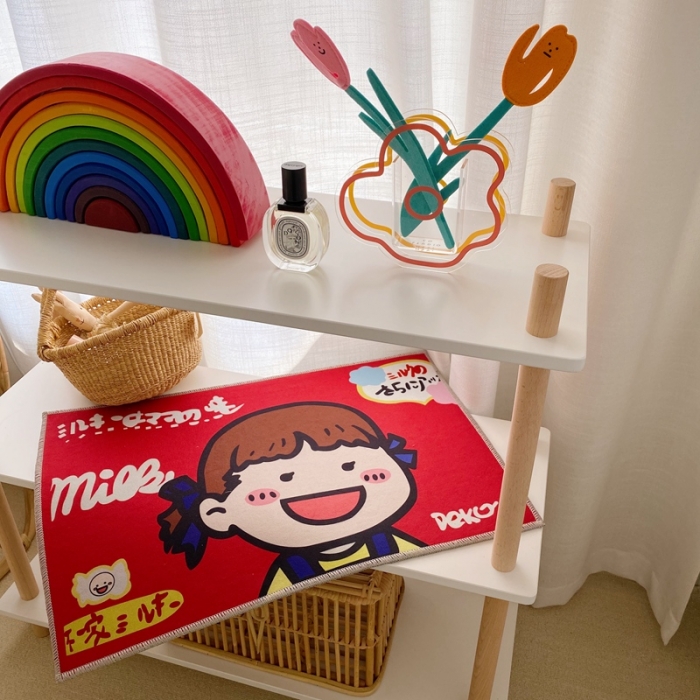 91家纺网 家纺一手货源 找家纺 星期八 2020新款ins卡通地垫 不二家女孩