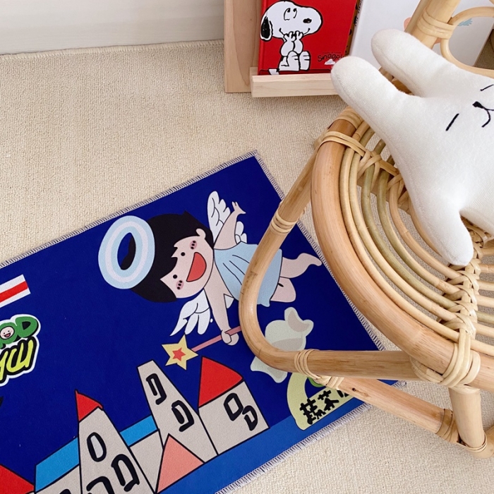 91家纺网 家纺一手货源 找家纺 星期八 2020新款ins卡通地垫 浪味仙