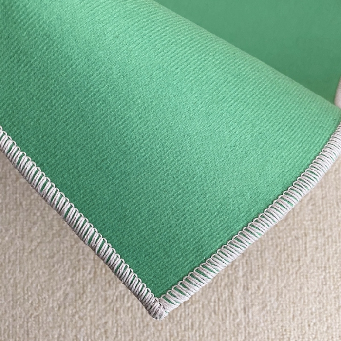 91家纺网 家纺一手货源 找家纺 星期八 2020新款ins卡通地垫 绿色表情