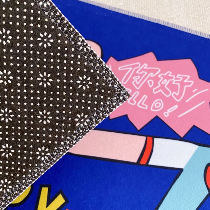 91家纺网 家纺一手货源 找家纺 星期八 2020新款ins卡通地垫 你好男孩