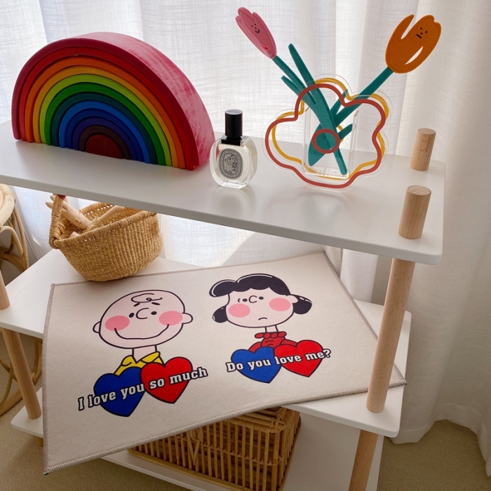 91家纺网 家纺一手货源 找家纺 星期八 2020新款ins卡通地垫 史努比