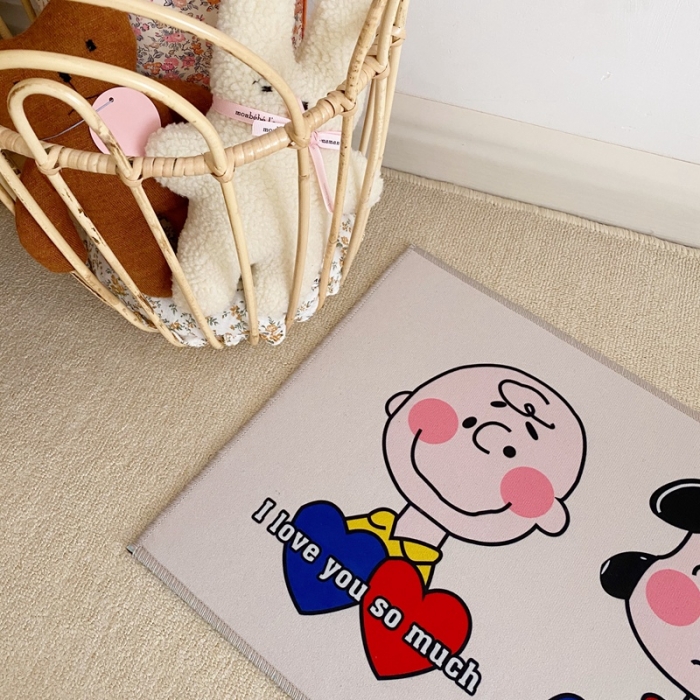 91家纺网 家纺一手货源 找家纺 星期八 2020新款ins卡通地垫 史努比