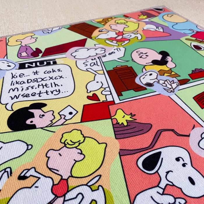 91家纺网 家纺一手货源 找家纺 星期八 2020新款ins卡通地垫 史努比童真