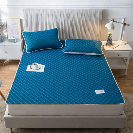 科普达科技床垫 2020新款凉感丝加厚乳胶床笠床垫 青蓝